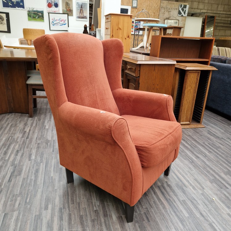Fauteuil oorstoel terracotta