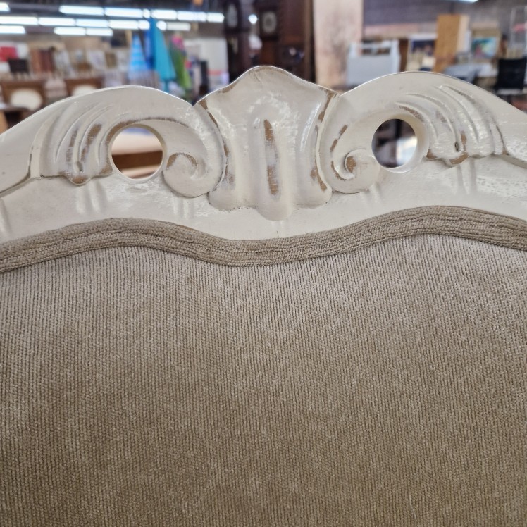 Barok eettafel plus vier stoelen wit/gouden details - Afbeelding 5