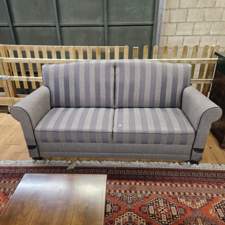 Gestreepte Engelse bank grijs / taupe