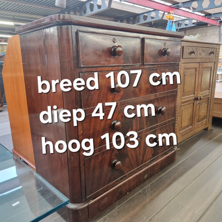 Antieke Ladenkast - Afbeelding 5