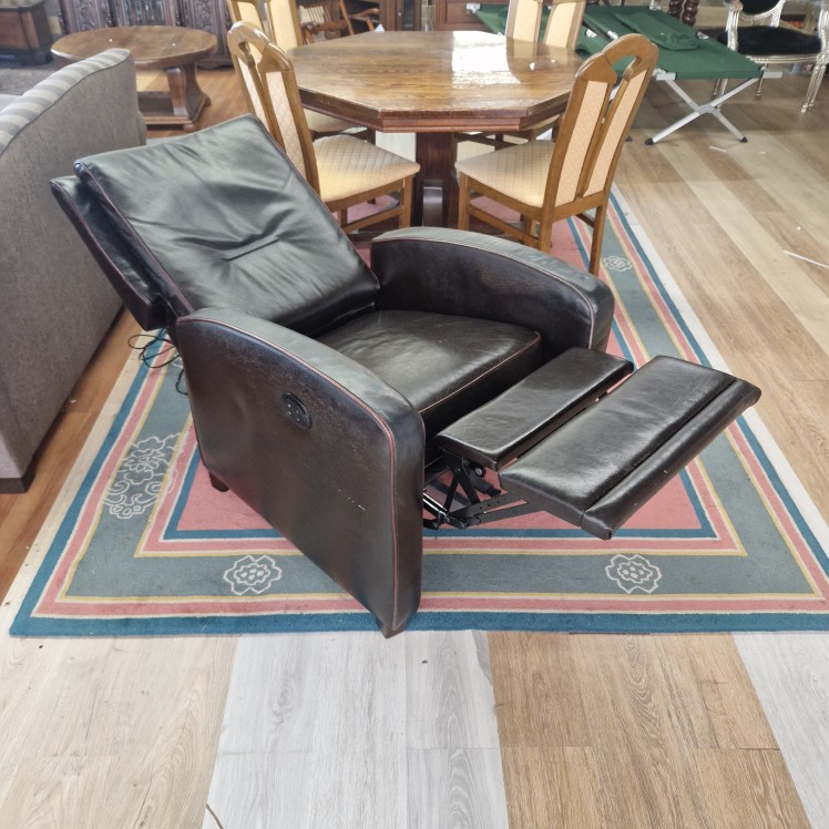 Elektrische Sta-op Stoel Bruin Leer