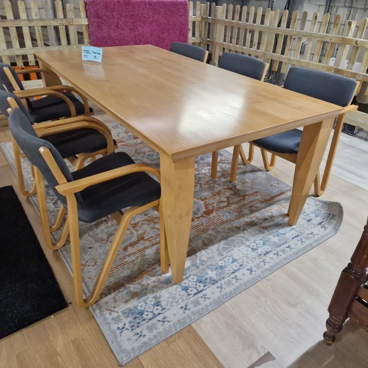 Eikenhouten eettafel met 6 stoelen - Four Design - Afbeelding 8