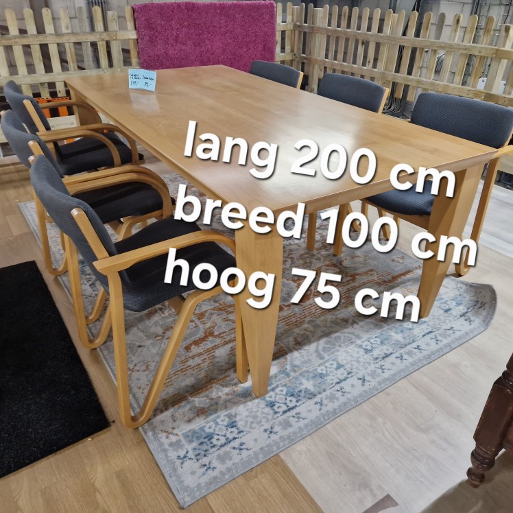 Eikenhouten eettafel met 6 stoelen - Four Design - Afbeelding 7