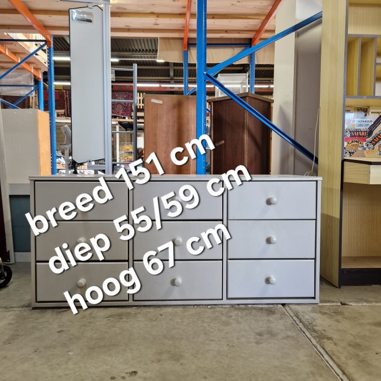 Ladekast lichtgrijs met 9 laden - Afbeelding 5