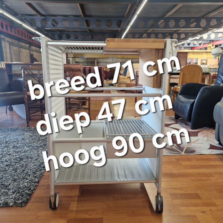 Praktische Keukentrolley met Snijplank en Opbergruimte - Afbeelding 5