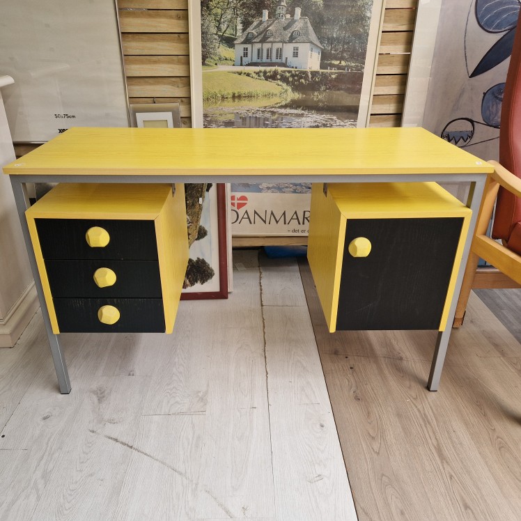 Retro Buro Jaren '70 Geel/Zwart - Vintage Design