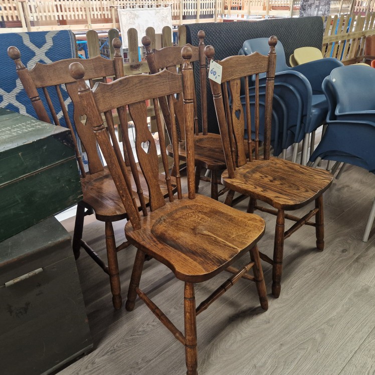 4 Boeren stoelen van hout