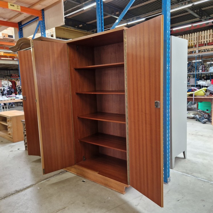 Vintage Kledingkast met Uniek Houtpatroon - Afbeelding 4