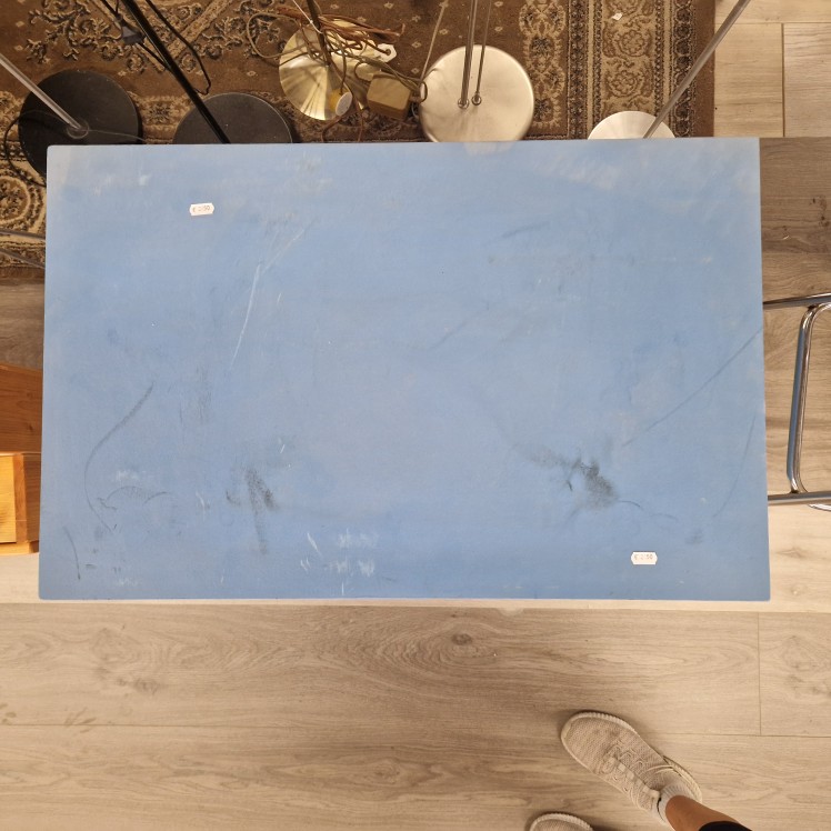 Vintage Blauw kastje met deurtjes - Afbeelding 4