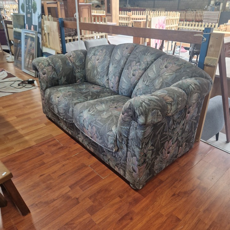Comfortabele 2-zitsbank met bloemenprint
